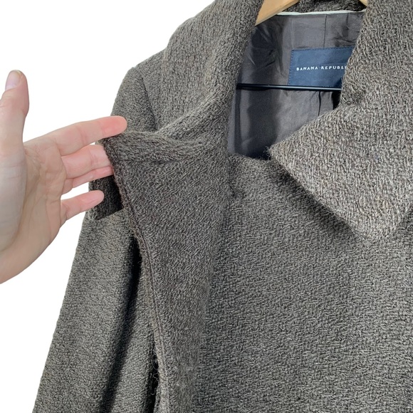 Banana Republic Brown Wool Boucle Wrap Jacket - Picture 4 of 11